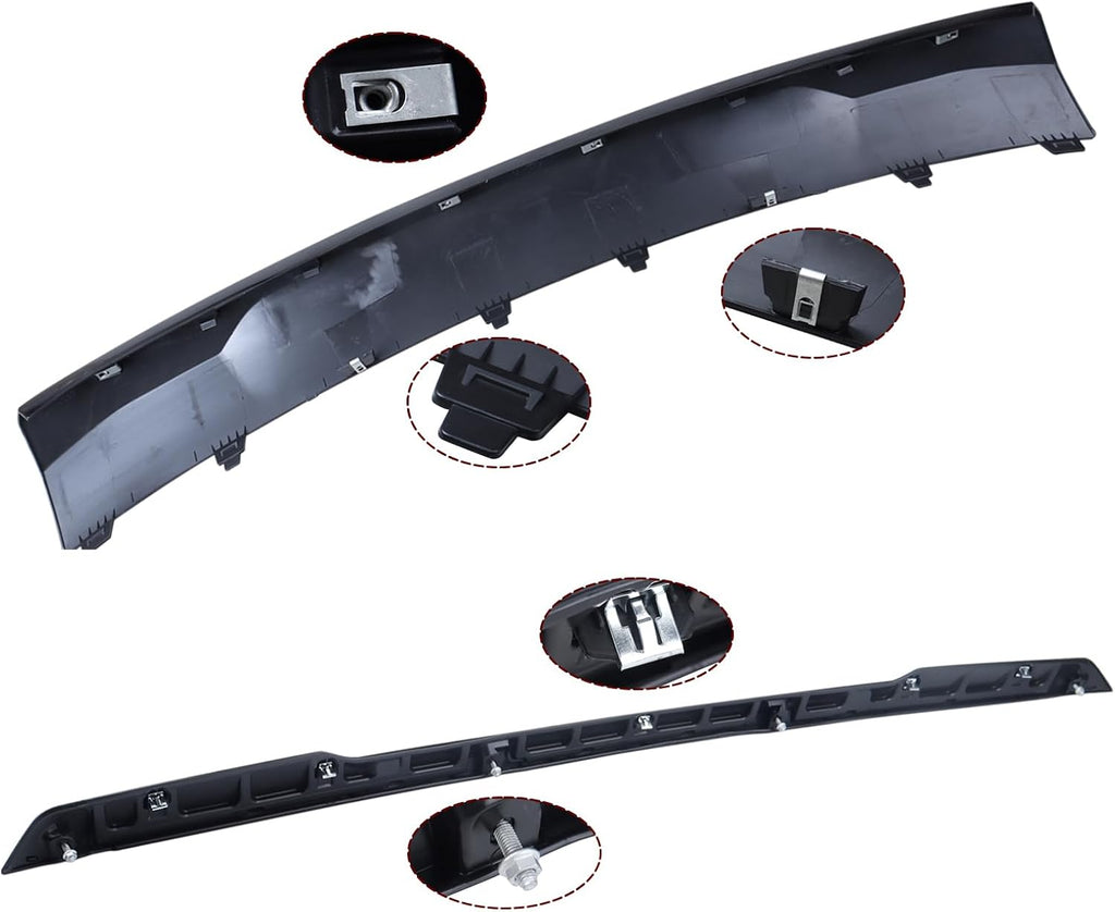 Grille Set 8pcs Compatible with 2021-2024 GMC Yukon/Yukon XL Denali Front Upper Grill Upper Lower Hood Molding Trim Camera bracket Fog Light Bezel Fog Light Covers Gloss Black Kit
