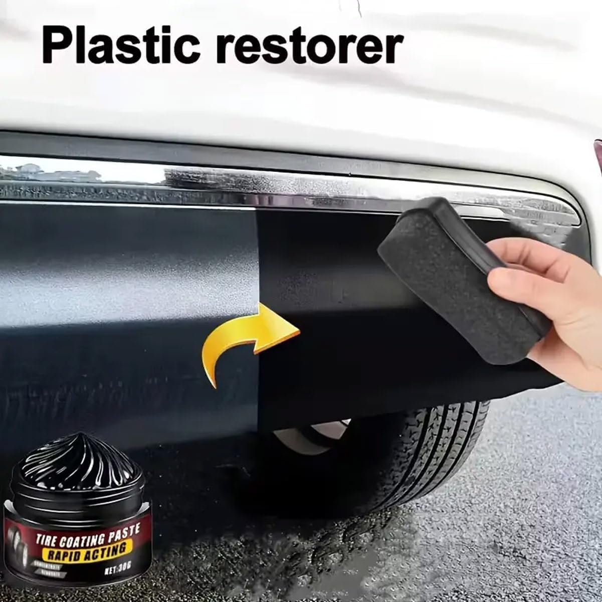 Gel Abrillantador De Llantas De Larga Duración, Cera Para Neumáticos Restaurar El Brillo Negro, Tire Gloss Protection Agent, Ceramic Tire Coating Long-Lasting, Nourish Cream for Tires (5)