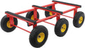 6-Wheel All-Terrain Mover, Heavy Duty All Terrain Dolly with Pneumatic Tires and End Cap, 1200LBS Load Capacity, Carbon Steel Furniture Moving Dolly for Logistics, Decoration 40"X21.93"