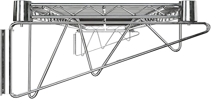14" x 48" Chrome Wire Wall Mount Shelf - Image 5