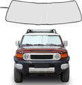 Windshield Sunshade Compatible with Toyota FJ Cruiser 2007-2021, Folding Car Sun Shade for Front Window, Auto Sun Protection Visors Blocks UV Rays and Keeps Vehicle Cool, 1PC (Silver)