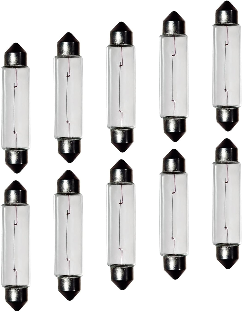 24V 10W 10 Pack Sv8.5-8 T3.25 Halogen Festoon Bulb Fits 44mm Base Sizes Direct Replacement for Car Dome Light,Trunk,Interior Bulb