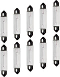 24V 10W 10 Pack Sv8.5-8 T3.25 Halogen Festoon Bulb Fits 44mm Base Sizes Direct Replacement for Car Dome Light,Trunk,Interior Bulb