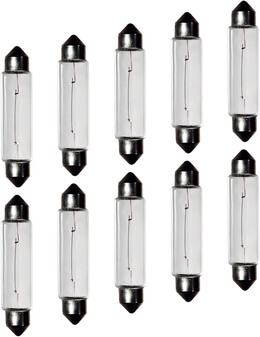 24V 10W 10 Pack Sv8.5-8 T3.25 Halogen Festoon Bulb Fits 44mm Base Sizes Direct Replacement for Car Dome Light,Trunk,Interior Bulb