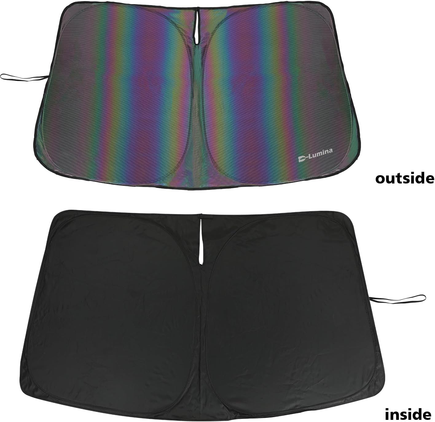 D-Lumina Windshield Sun Shades - Compatible with Ford F150 2021 2022 2023 2024 2025; F-150 Lightning 2022-2025 - Foldable Front Window Sun Protection, Heat Shield, Sunshade, Colourful