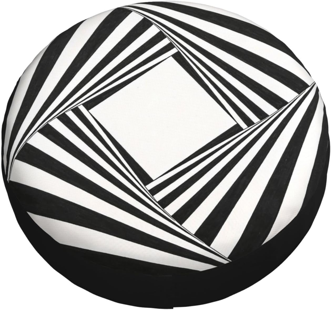 Abstract Black and White Elements Print Universal Spare Tire Cover for Jeep | Wheel Protector Fits Rv, Trailer, Jeep, Shield Tires From Sun, Dirt And Rain For Outdoor Storage