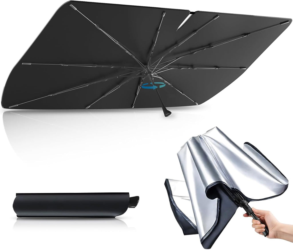 Windshield Sun Shade Umbrella Compatible with Subaru Outback Wagon 2015 2016 2017 2018 2019, Foldable Reflective Sunshade for UV Protection & Heat Reduction