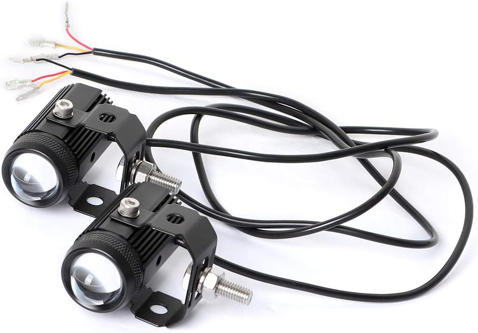 exzeit led driving light for motorcycle, high low showing dimensions