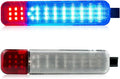 LED Interior Door Light with Red & Ice Blue Warning Lights, Compatible with 1999-2006 Chevy Silverado GMC Sierra Tahoe Suburban, DOT/SAE Approved, Pack of 2