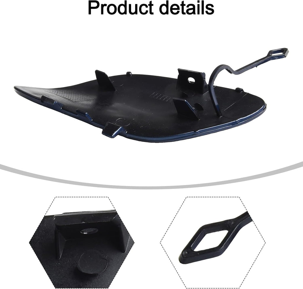 Front Bumper Tow Hook Cover Cap ABS for Compatible with for MERCEDES for BENZ W205 C300 C400 for AMG 2015-2018, OEM Replacement 2058850724, for weather-resistant Exterior Trim Accessory(black)
