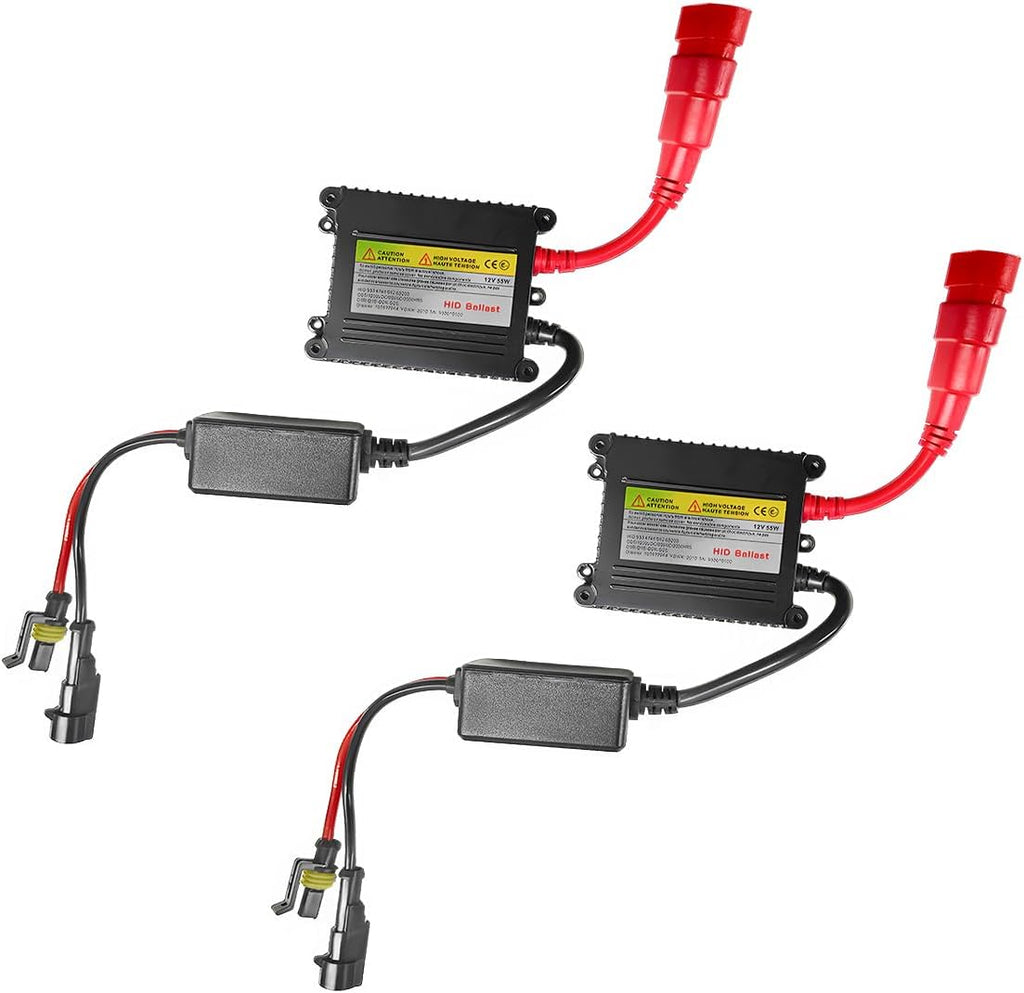 DXNQ 2 PCS DC 12V 55W Xenon HID Ballast, Ultrathin Xenon HID Ballast Control Unit with Igniter Module, DC Headlight Stabilizer Control Module Replacement, Car Accessories