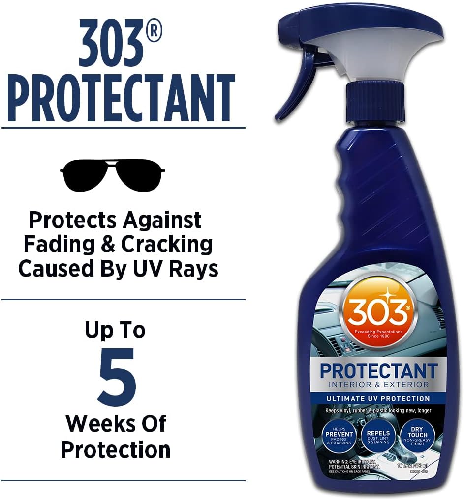 303 Automotive Protectant for Vinyl, Plastic & Rubber, 16 oz | Protects interior and exterior automotive surfaces from UV damage while restoring appearance.
