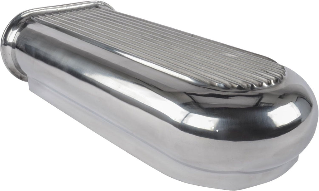 JEGS Hilborn-Style Scoop | Fits Single Or Dual 4-Barrel Carburetors | Polished | Includes Inlet Screen & Bezel, Element, And Assembly/Mounting Hardware | 20" L x 9-7/8" W x 6" H Overall