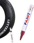 Oil-Based Tire Lettering & DIY Detail Pen Waterproof | Quick-Dry | Permanent, Premium Non-Fading Tire Marker, Paint Pens for Tires, Wood, Rock, Fabric, Glass, Ceramic, Metal, Plastic (Brown)