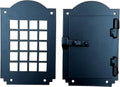 hinged door speakeasy grille, door viewer, rustic hardware, main product view