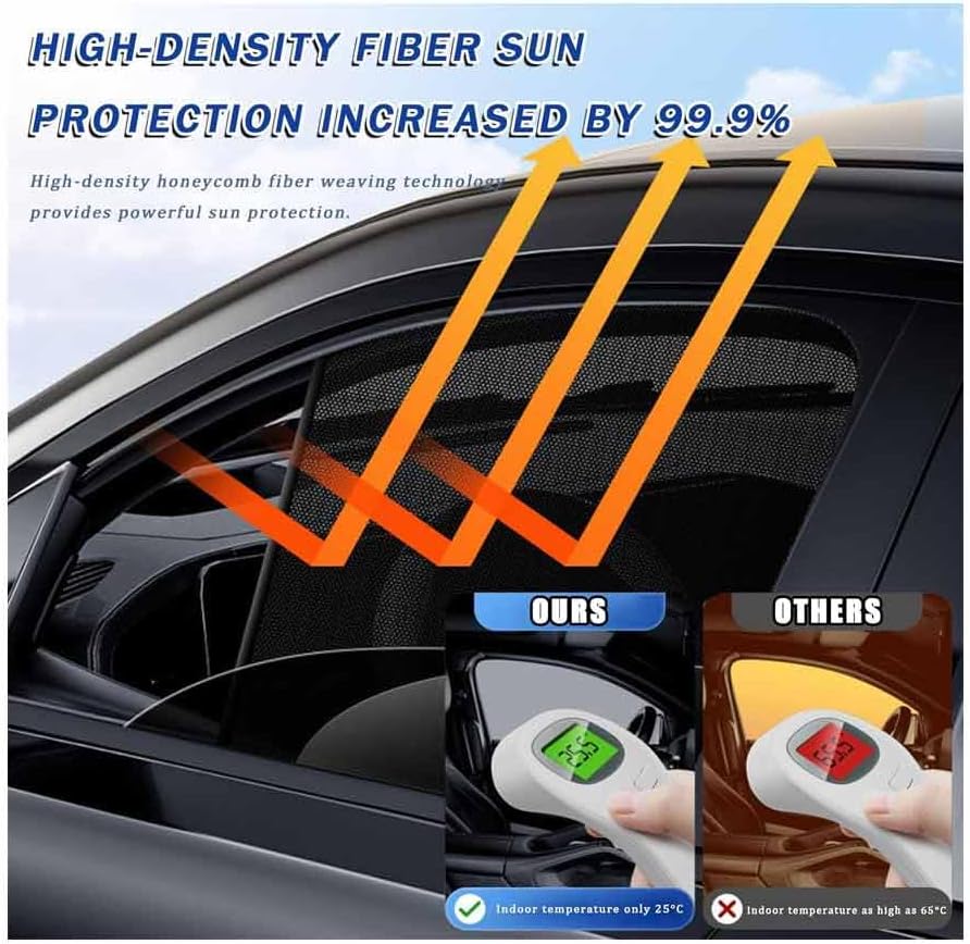 for BMW X3 G01 2017-2024 Car Side Window Sunshades, Magnetic Breathable Mesh Shades UV Protection Sun Blocker Foldable Travel Accessories,H/Rear Windshield+6 Side Windows