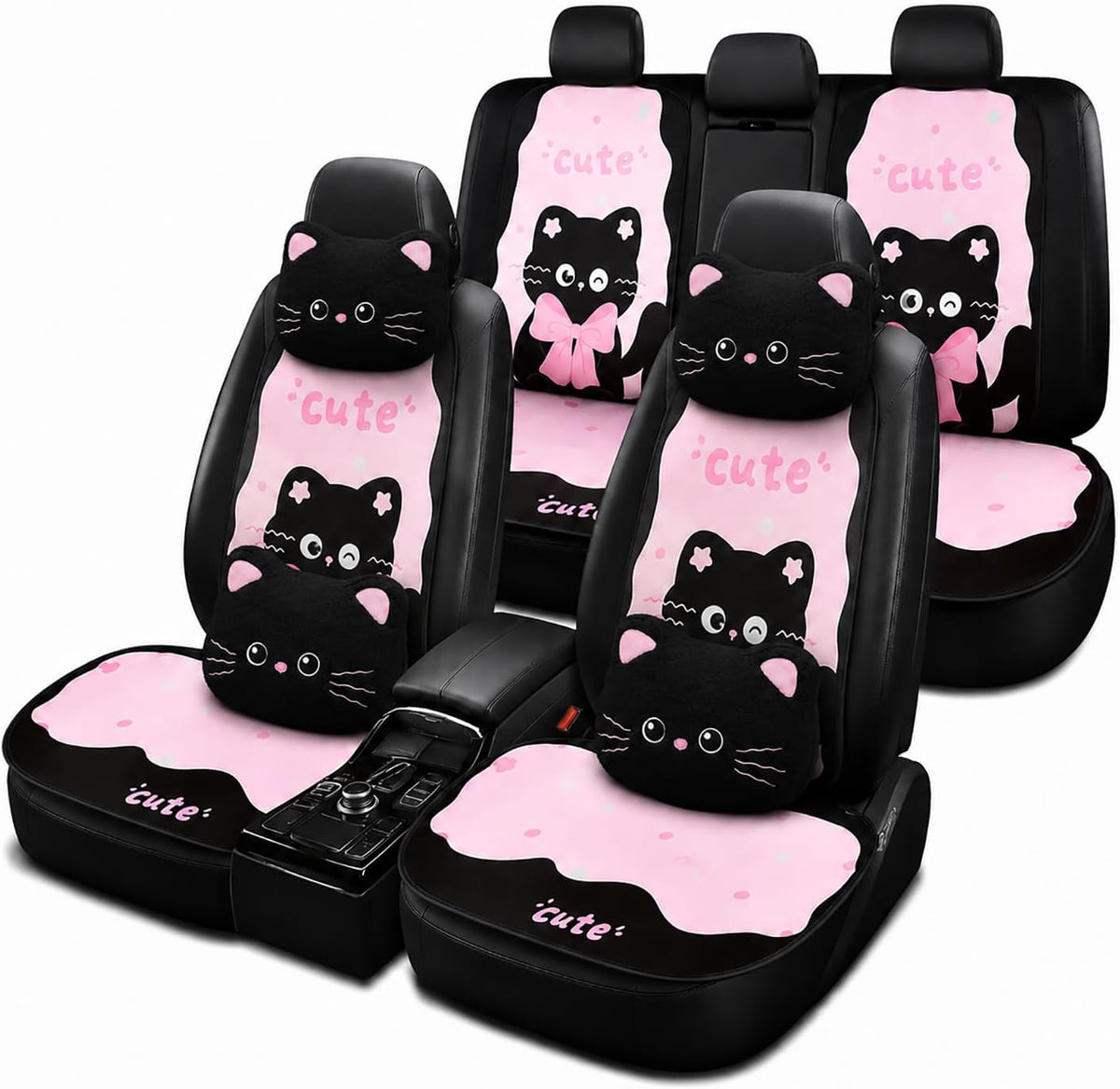 cute cat car seat covers for daily commutes, main product view