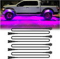 4PCS 47inch/3.93FT RGB LED Rock Lights Extension Cables Wire Cord 4PIN Snap-on Connector Underglow Lights Multi-Color Waterproof 12V for Trucks Jeep UTV ATV Golf Cart Offroad SXS RZR