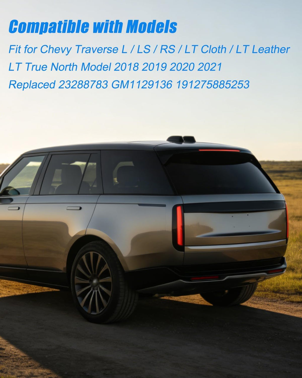 GM1129136 Trailer Hitch Cover Fit for Chevy Traverse L LS RS LT Cloth LT Leather LT True North Model 2018-2023, Rear Bumper Tow Hook Cover Replace 23288783, with Clips Retainers