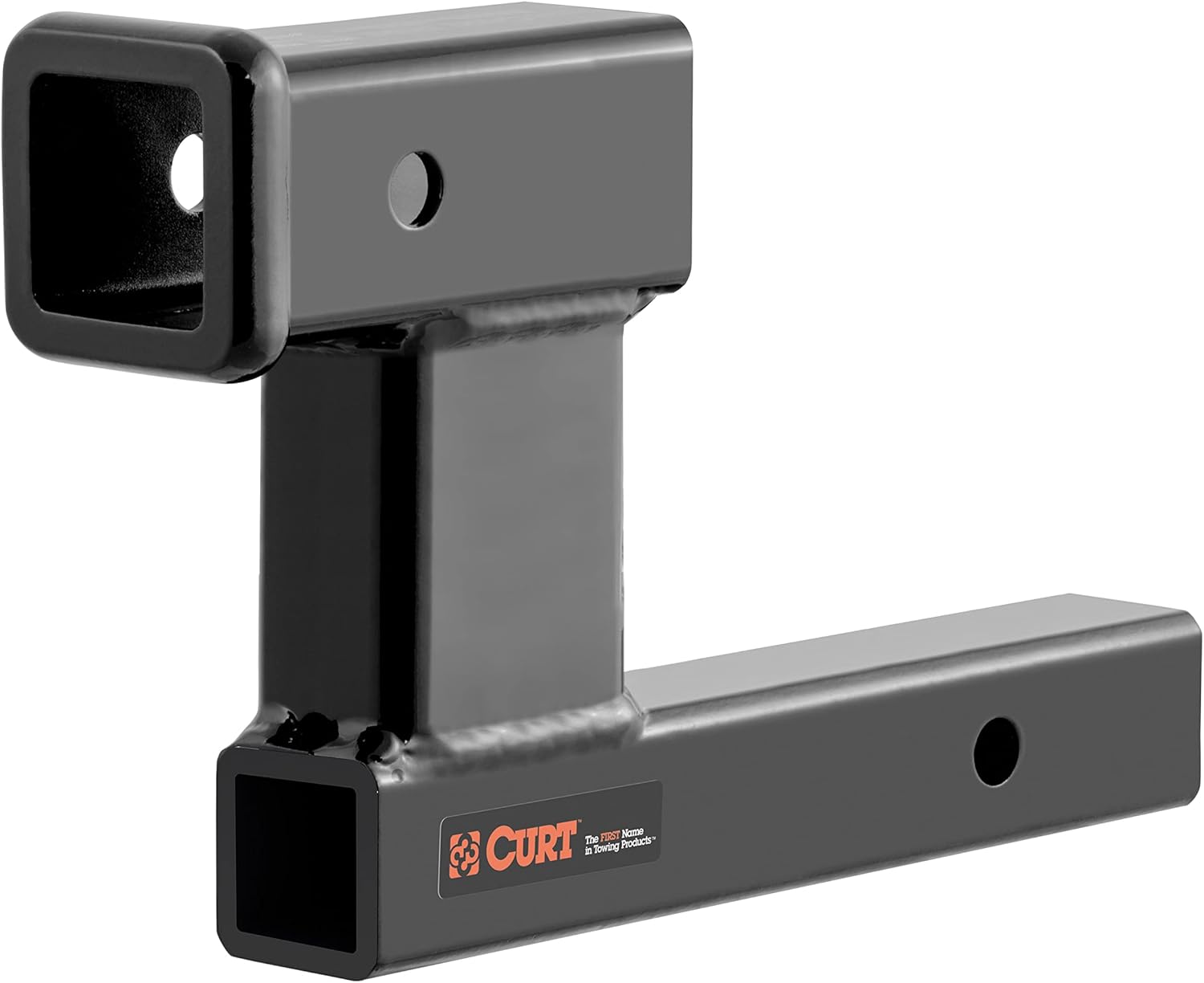 CURT 45808 Trailer Hitch Adapter, 2-Inch Receiver, 6-in Drop or Rise, 7,500 lbs
