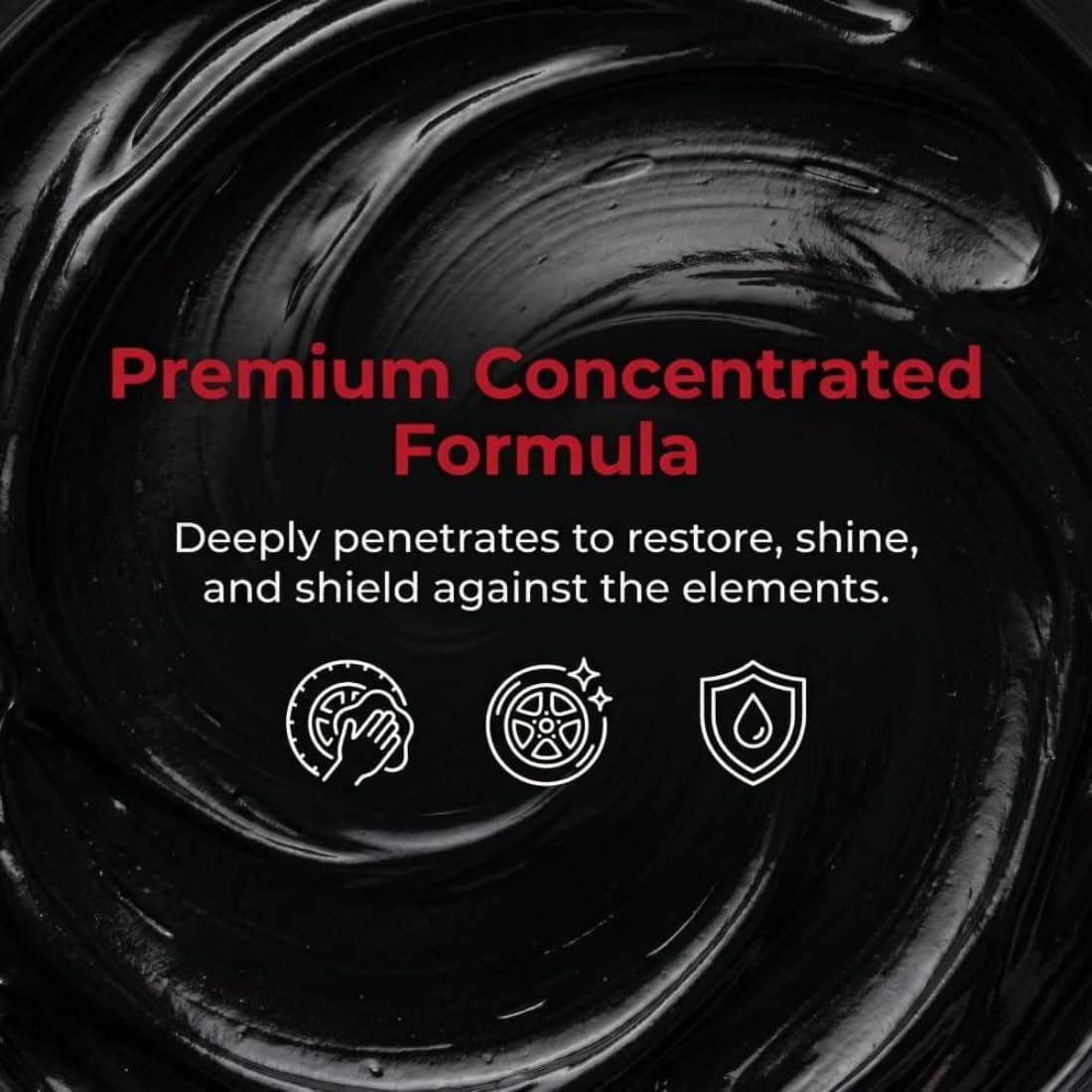 Instant Tire Shine and Protector Wax Kit, 3-in-1 Tire Renovator and Brightener, Deep Black Gloss Finish with UV Protection, Long-Lasting Tire Dressing for Cars, Trucks, Motorcycles (3pcs)