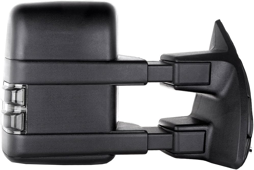 Passenger Side Heated Towing Mirrors Fits 2008-2016 for Ford for F-250 for F-350 for F-450 for F-550 Super Duty, Power Adjusted View Mirror with Turn Signal Indicator