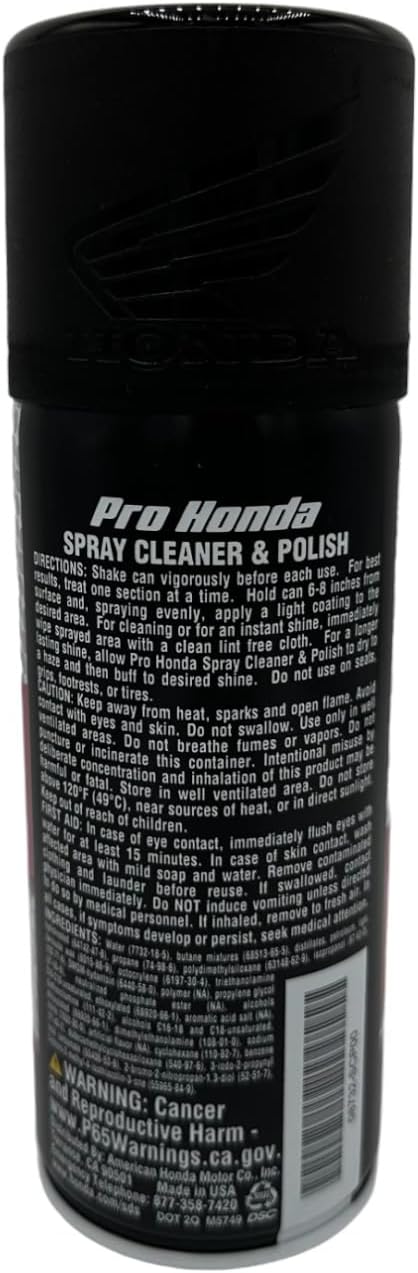 Cyclemax Two Pack compatible with Honda Spray Cleaner & Polish 08732-SCP00 Contains Two 12oz Cans and a Funnel