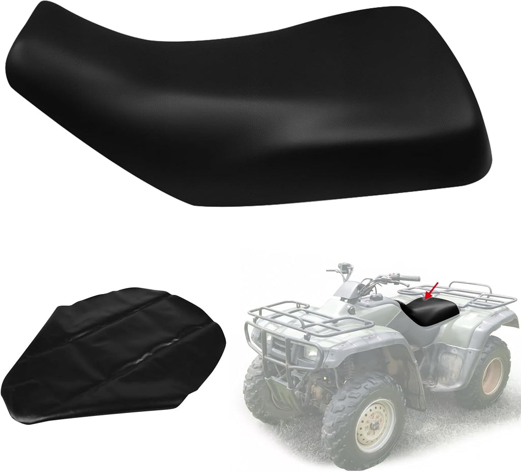 Seat Cover Compatible with Honda TRX350 Rancher 2000-2006 and Honda TRX400 Rancher 2004-2006, Heavy Duty Leather ATV Seat Cover Replacement, Black