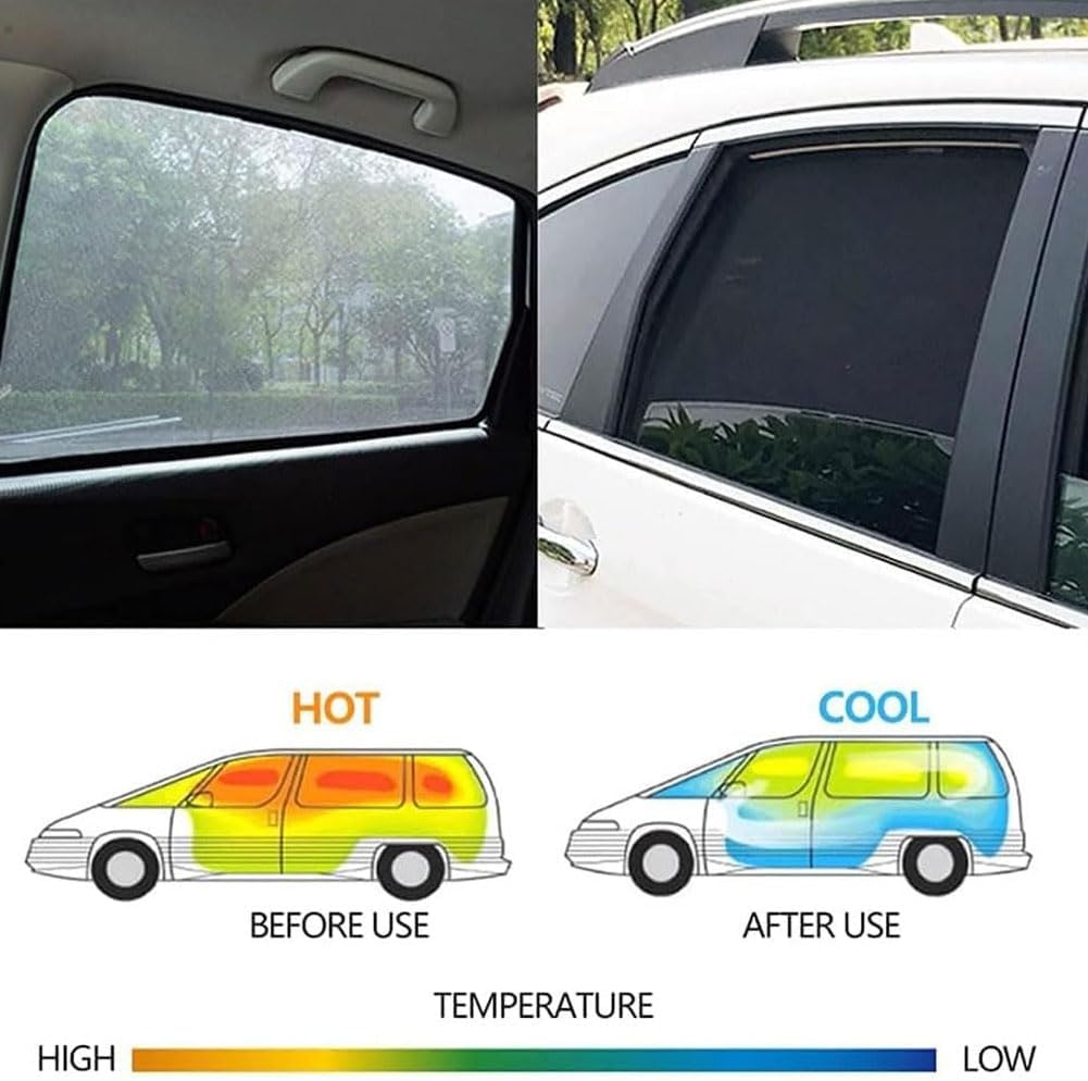 Car Window Sun Shade for Toyota 4Runner 4 Runner 2000-2019, Magnetic Mesh Side Window Screens for Camping Bug Protection, Breathable Automotive Sunshade Privacy Cover,F/7 Wholecar