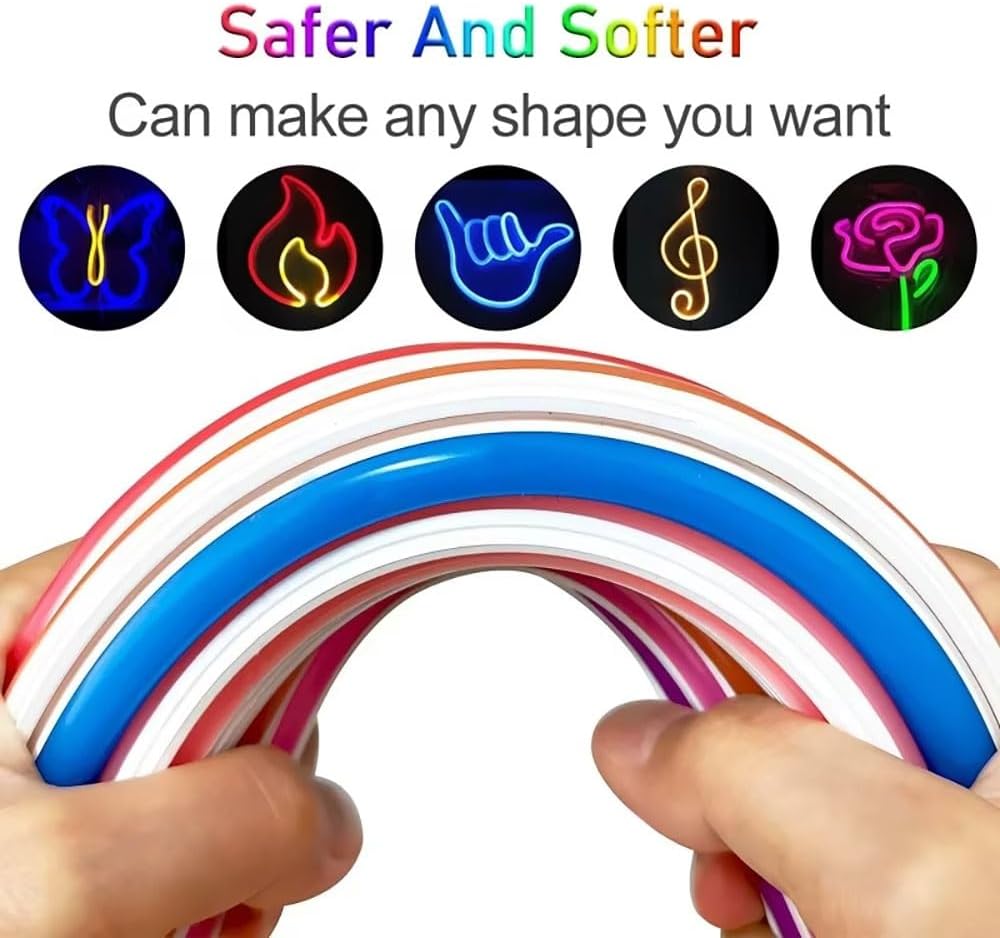 6mm Silicone Neon Strip Tube - Soft Bendable Light Channel, 3 Meters,1pcs | Golden