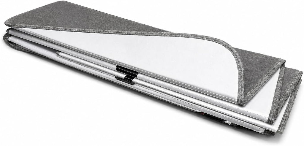 SR1 Performance USA GMC Sierra Denali Windshield Sunshade for 2019-2026 Sierra 1500, 2500HD, 3500HD Denali – Insulated Foldable Accordion Style Silver Custom Fit Sun Shade – Blocks UV Rays