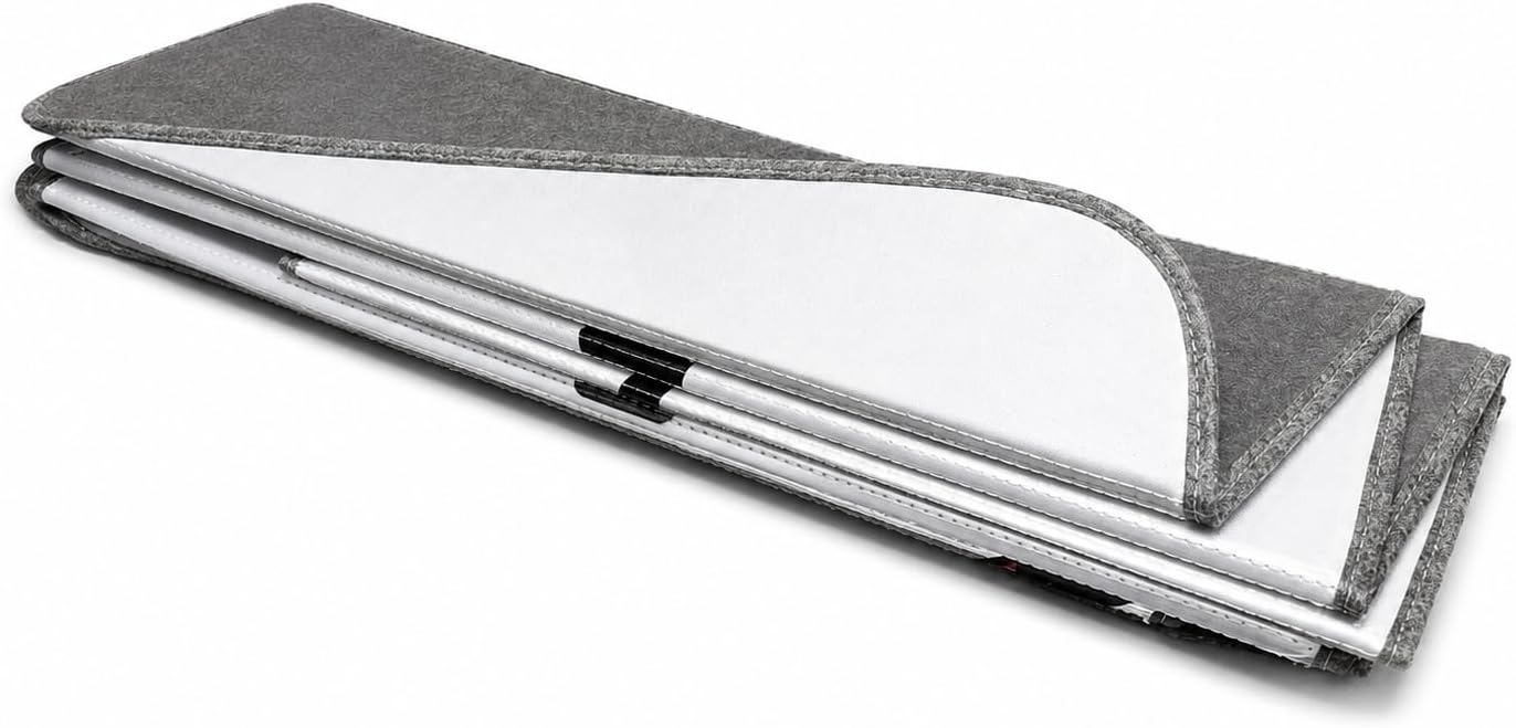 SR1 Performance USA GMC Sierra Denali Windshield Sunshade for 2019-2026 Sierra 1500, 2500HD, 3500HD Denali – Insulated Foldable Accordion Style Silver Custom Fit Sun Shade – Blocks UV Rays