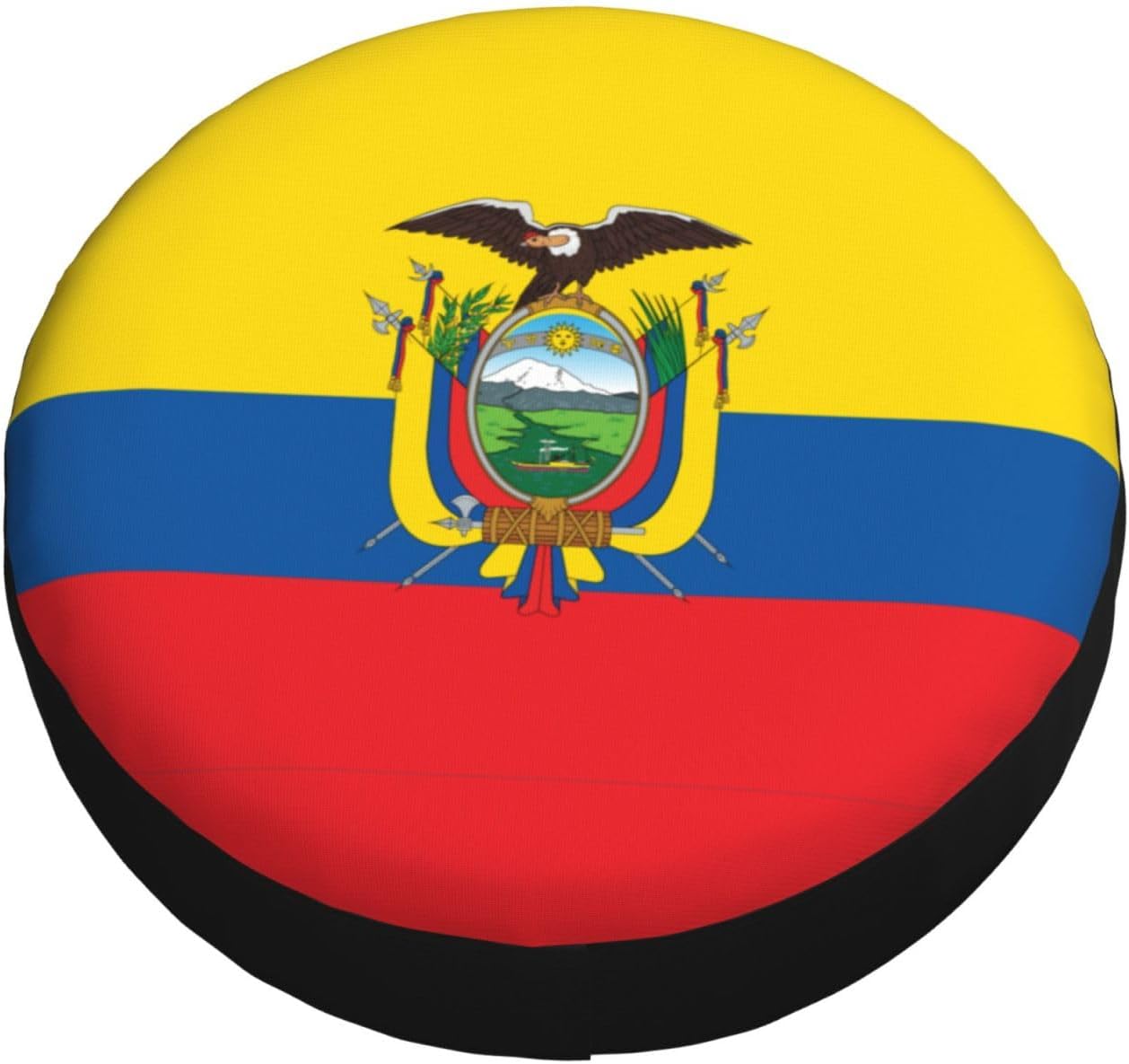 Flag of Ecuador Print Universal Spare Tire Cover for RV, Jeep | Wheel Protector Fits Rv, Trailer, Jeep, Shield Tires From Sun, Dirt And Rain For Outdoor Storage