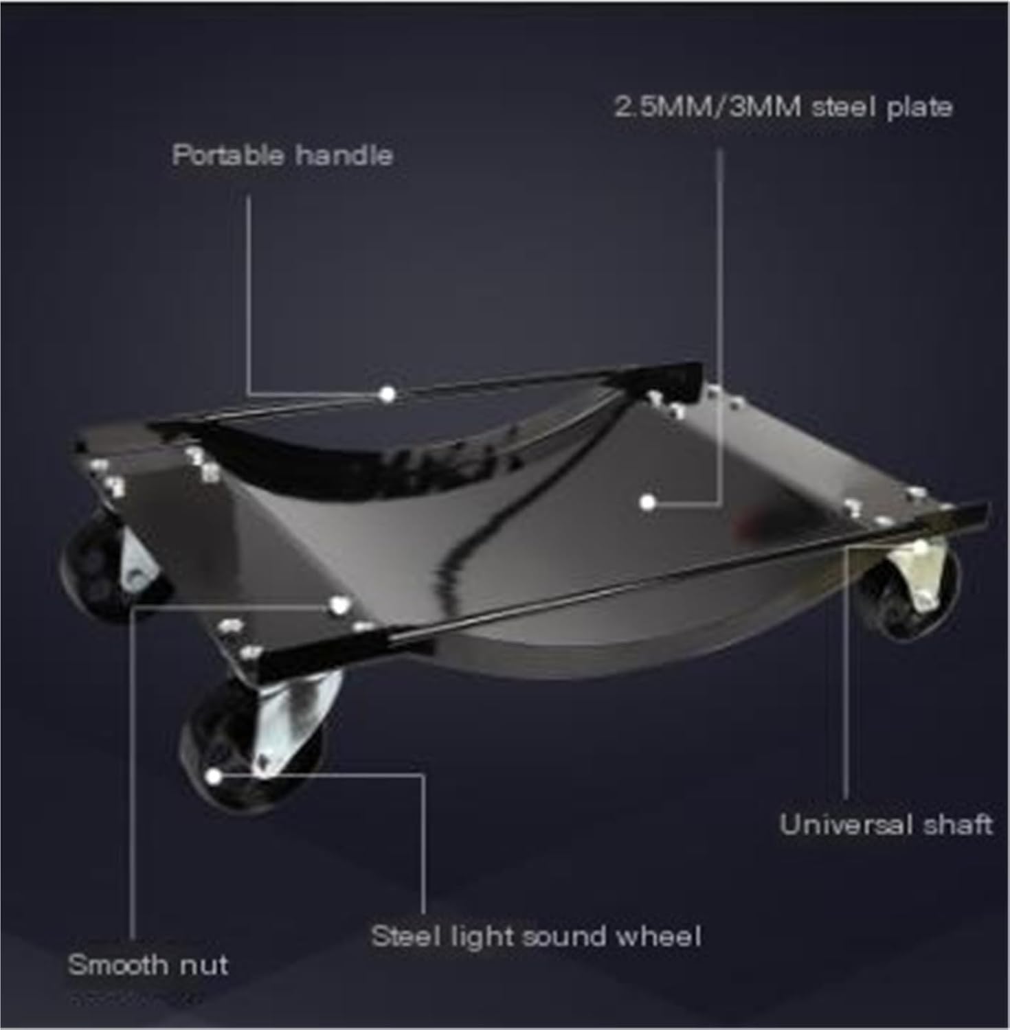 Trailer Mover Car Vehicle Moving Tool Vehicle Wheel Dolly with Black Iron Caster Jack Mover Workshop Tools for Automotive Repair Cart Moving Cars