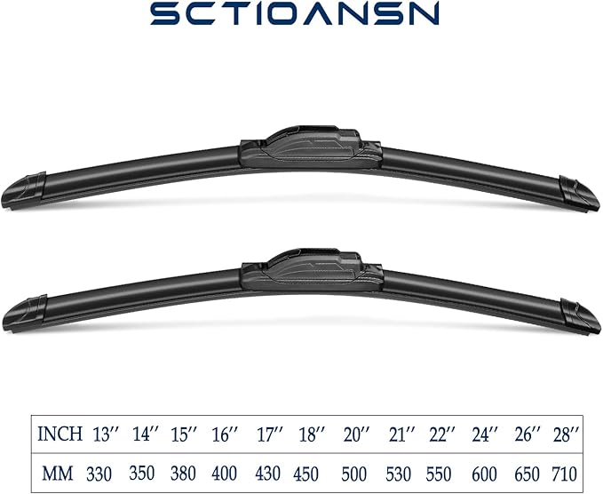 3 Windshield Wipers Set for TOYOTA RAV4 2006 2007 2008 2009 2010 2011 2012 - Image 3