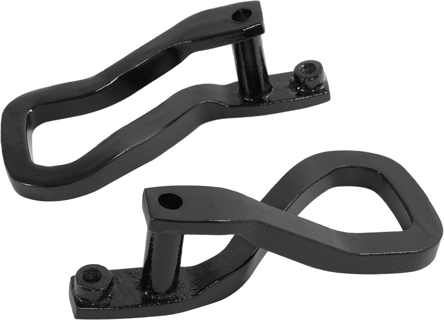 ALMULOO 2PCS Front Tow Recovery Hooks W/Bolts Compatible with 2019-2026 GMC Sierra 1500/2022 GMC Sierra 1500 Limited Replacement for 84195907 Steel (Black)