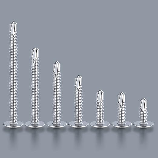 Wensilon（300pcs）#8×1/2”for Sheet Metal Self-Tapping Screws 410 Stainless Steel - Image 4