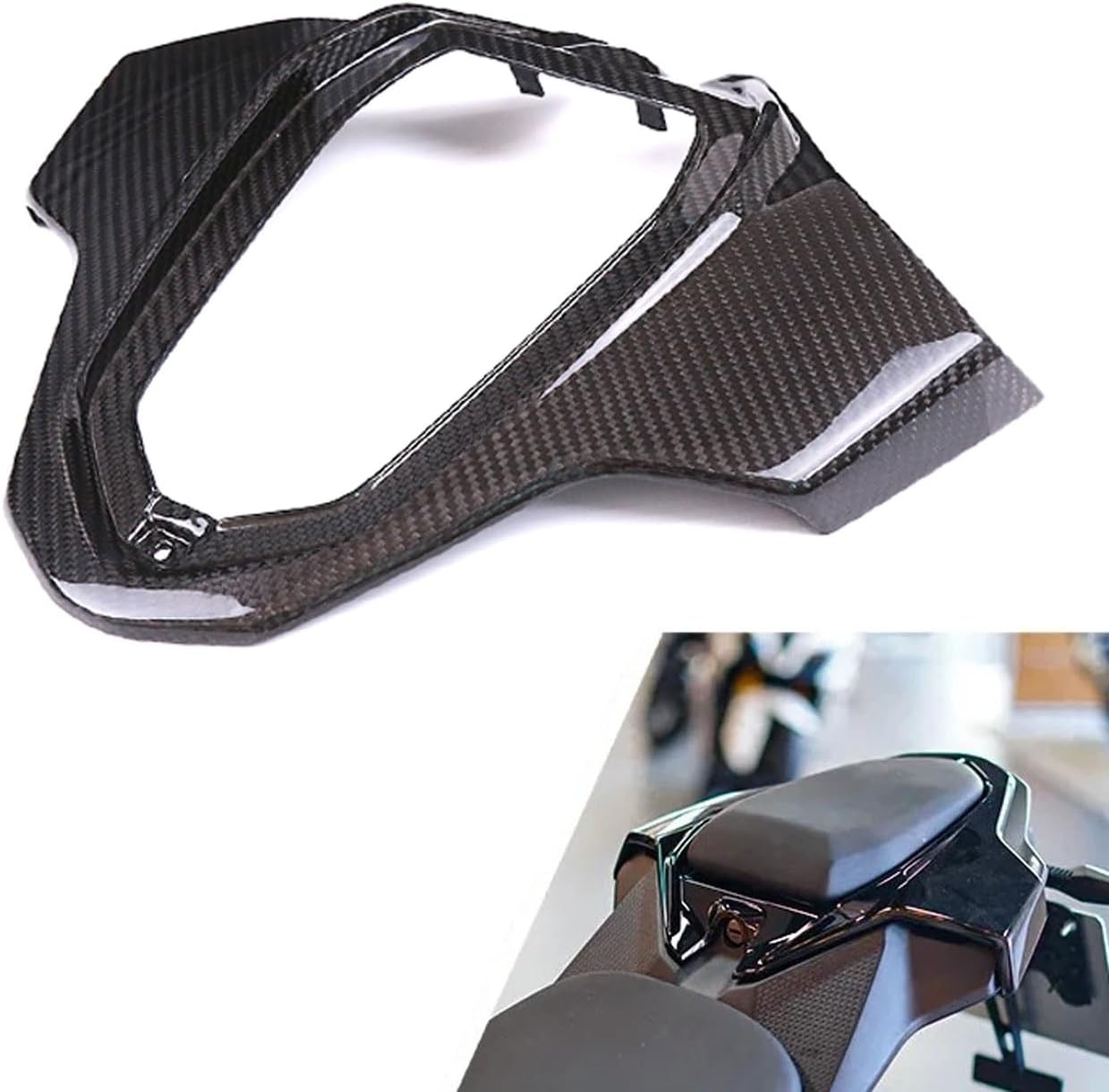 S1000RR Motorcycle Rear Seat Cover Cowl for BMW S1000RR M1000RR 2023 2024 2025 Real Full Carbon Fiber Tail Rear Passenger Seat Cover for Pillion Seat