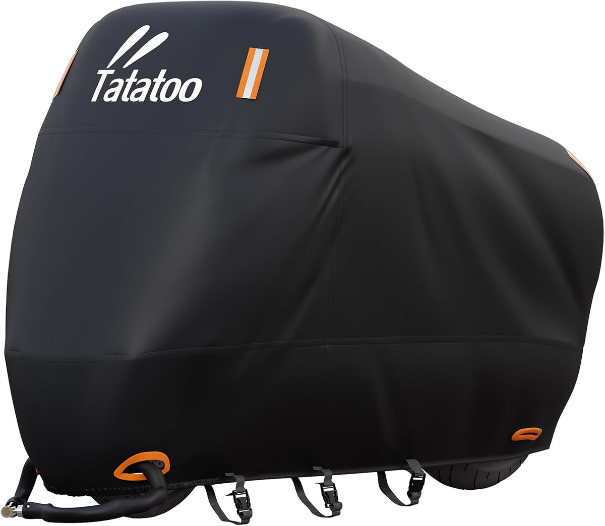 Motorcycle Cover Waterproof Outdoor, 300D Heavy Duty, UV & Rain Resistant