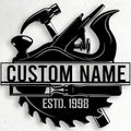Personalized Dad's Garage Metal Sign by Pamaheart
