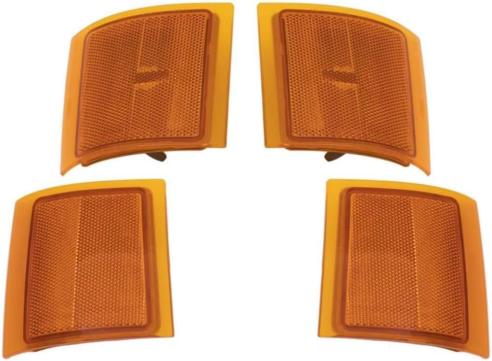 EPIC LIGHTING OE Spec-B Replacement Halogen Headlights Signal Lights Side Markers Black Trim Compatible with CHEVROLET 94-00 BLAZER TAHOE 94-02 C/K TRUCK 94-99 SUBURBAN - 8-Piece Combo