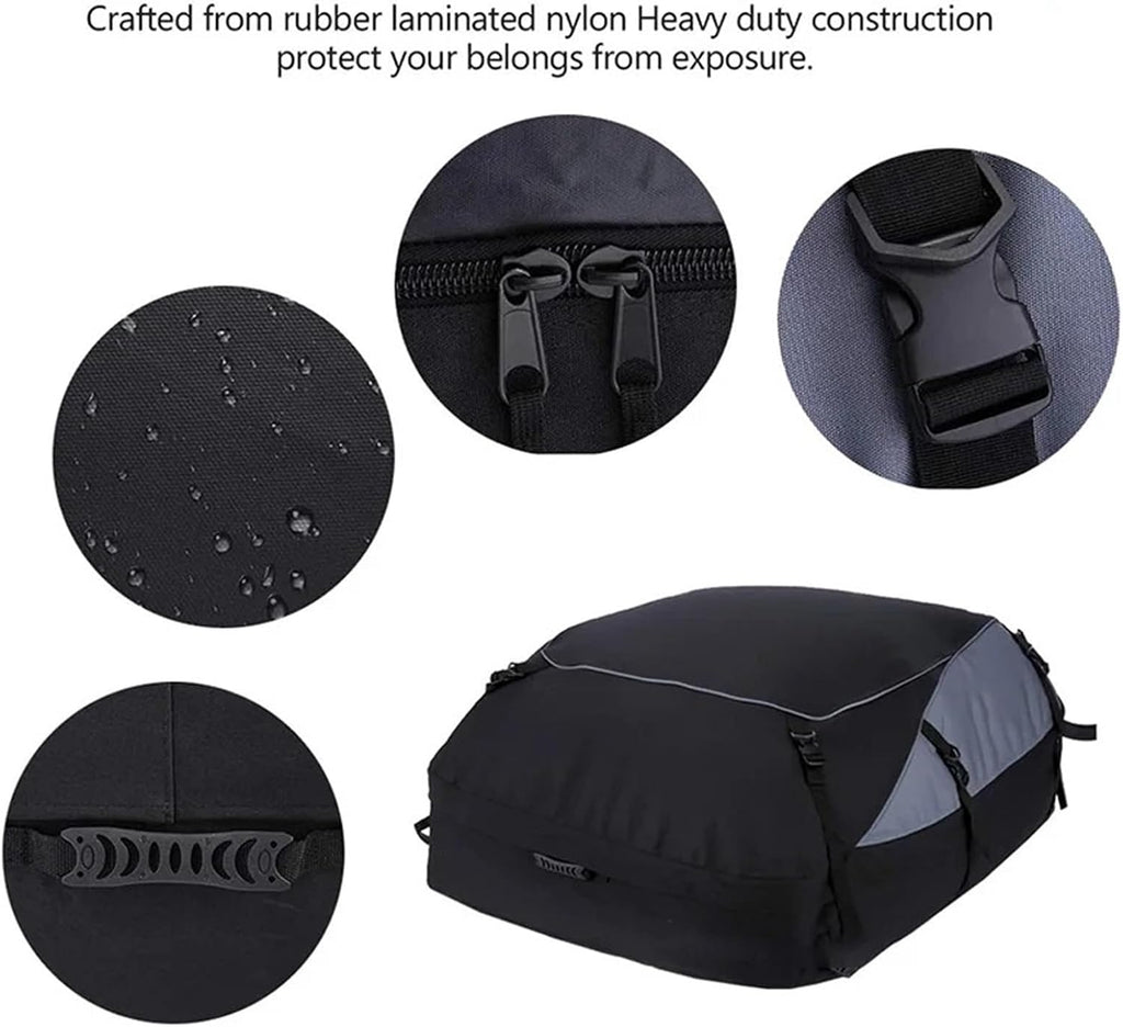 Car Cargo Roof Bag Waterproof Auto Rooftop Luggage Storage 600D Oxford SUV Van Foldable Roofs Bags(M)