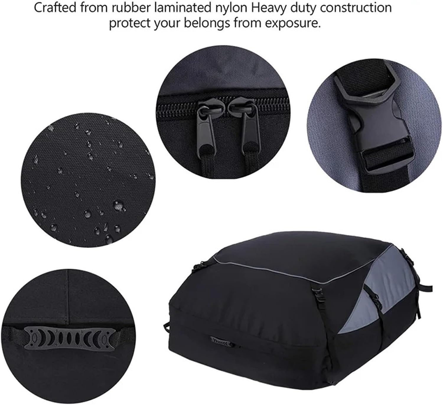 Car Cargo Roof Bag Waterproof Auto Rooftop Luggage Storage 600D Oxford SUV Van Foldable Roofs Bags(M)