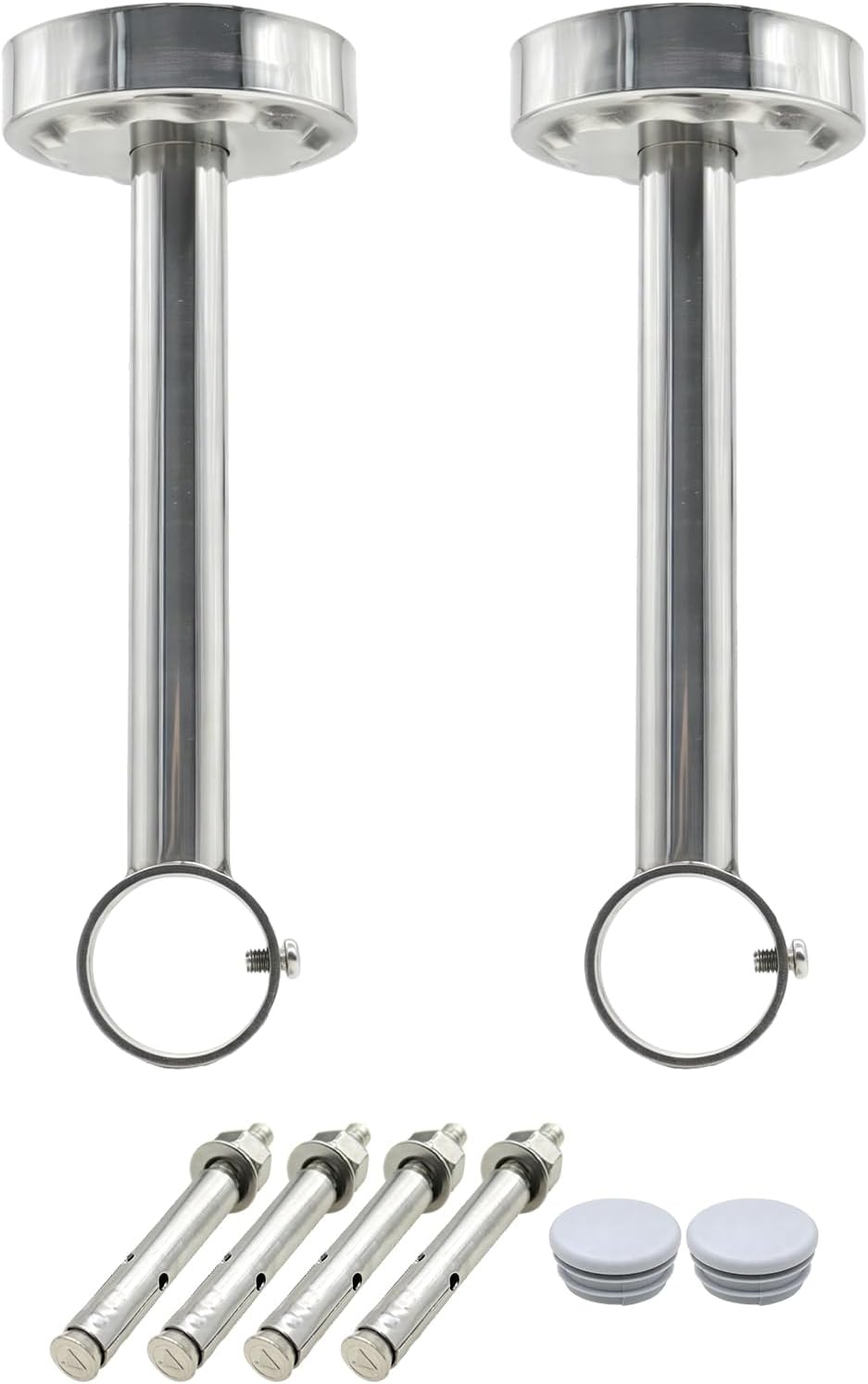 ceiling mount bracket, stainless steel wardrobe pipe bracket shown in use