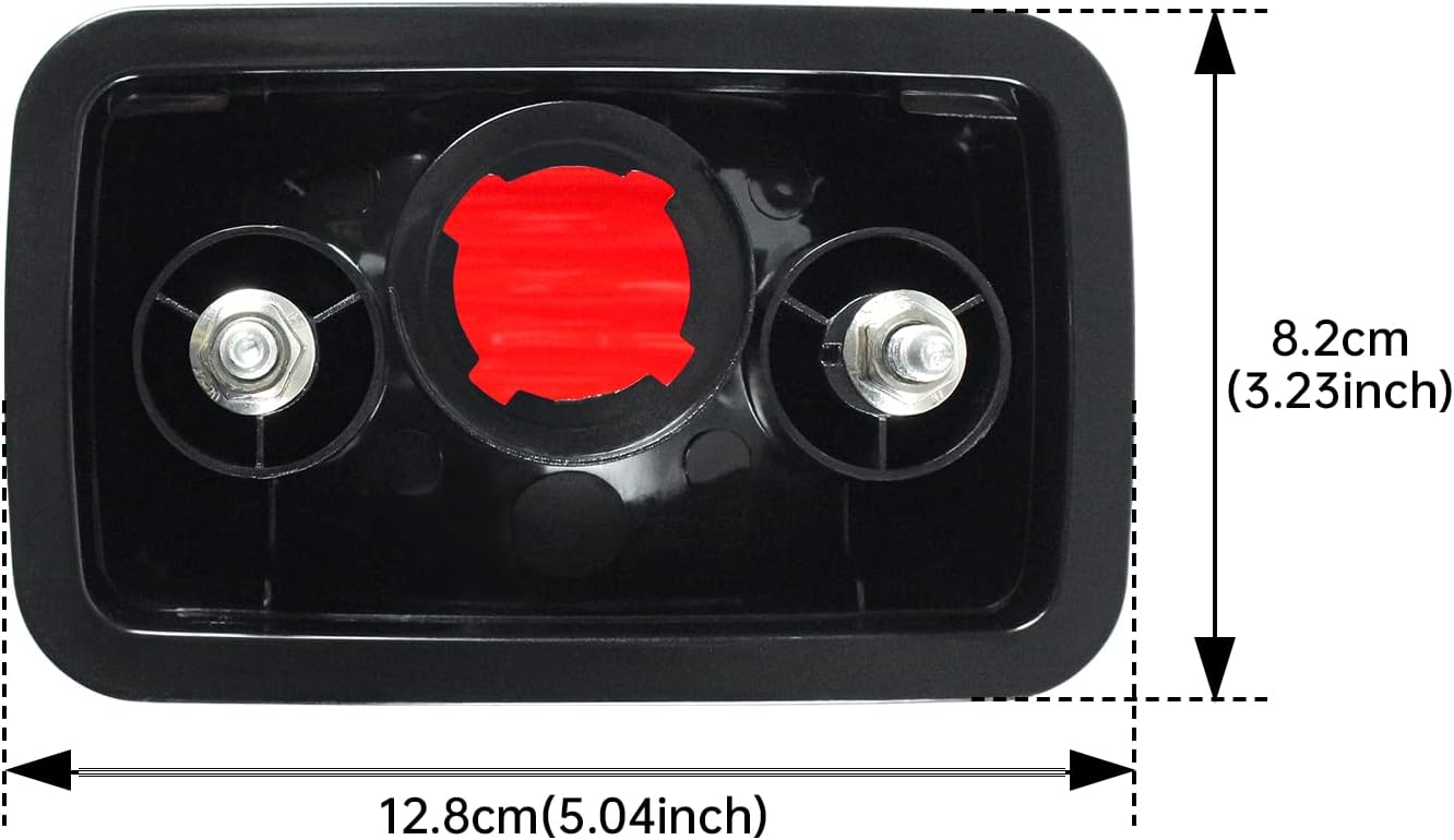 Taillight Housing Tail light Lens Cover Compatible with Yamaha Big Bear 400 / Grizzly 660 350 / Kodiak 400 / Rhino 660 700,Plastic Rear Light Lens Replace 5KM-84710-01-00,5KM-8472C-10-00(Red)