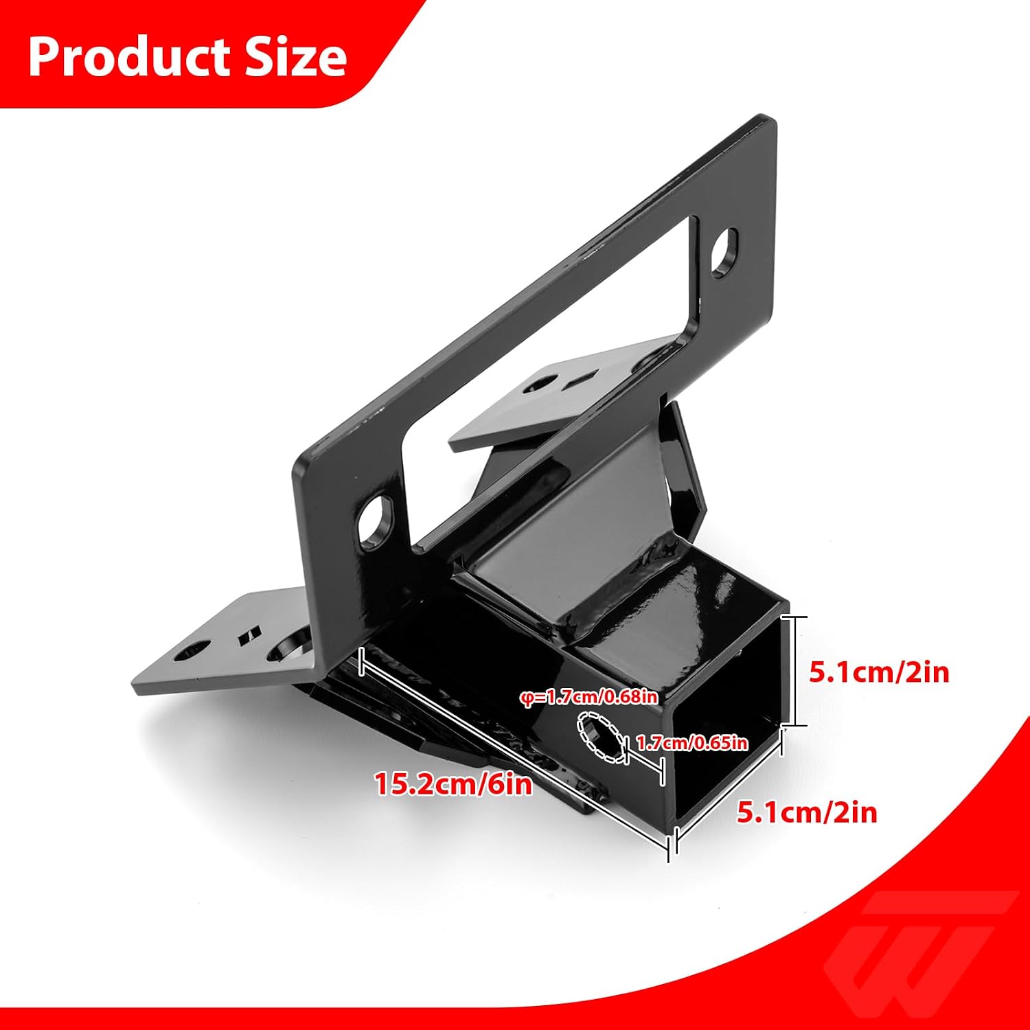 WeiSen 2" Front Lower Receiver Hitch Compatible with Can Am Defender HD5/HD7/HD8/HD9/HD10 MAX/PRO/6X6 2016-2026