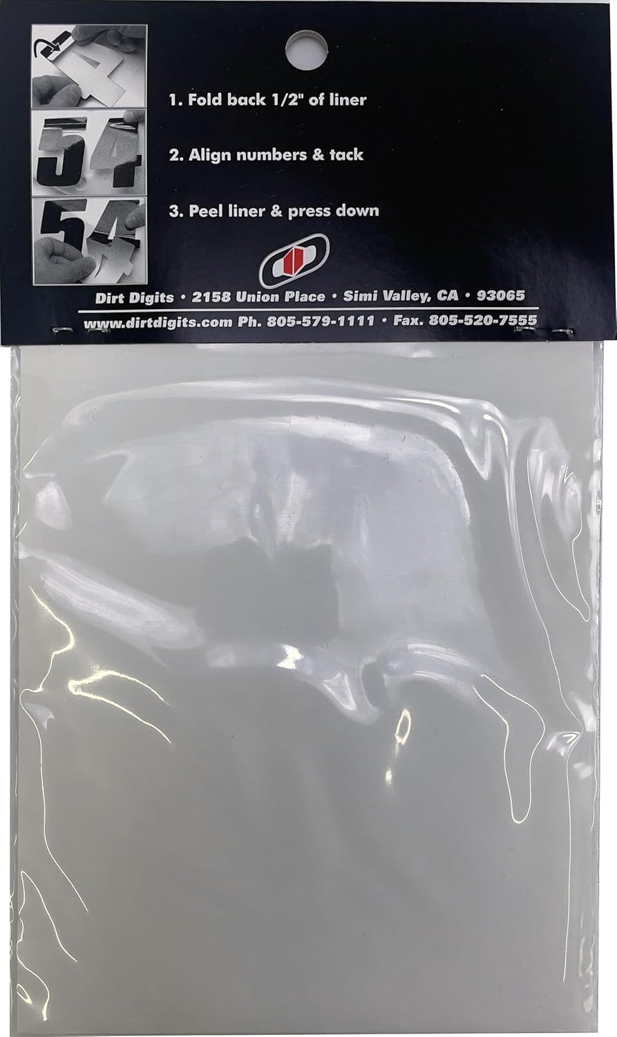 Dirt Digits DD73B-3 Black 7" High-Gloss Precision Die Cut Vinyl Number 3, 3 Pack