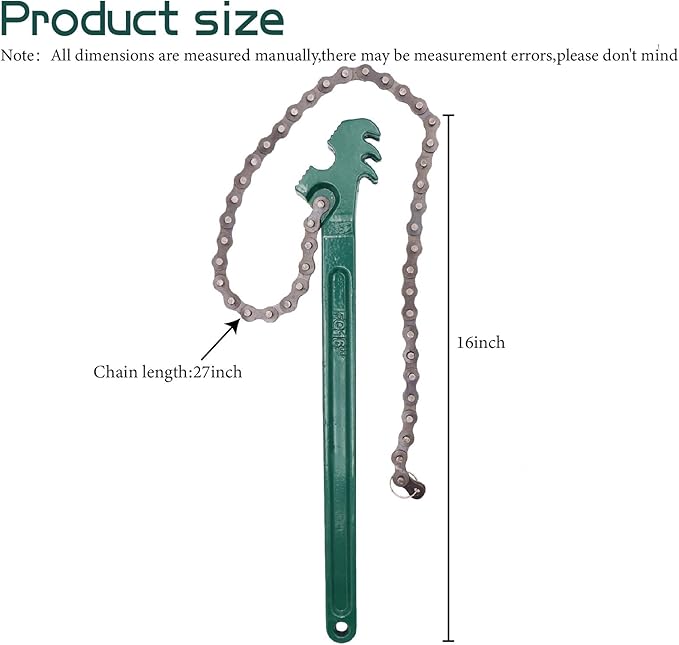 16 Inch Heavy Duty Reversible Chain Wrench - Image 7