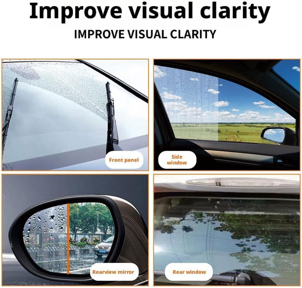 Q4 Glass Guard, Handheld Glass Oil-Film Remover,New Automotive Oil Film Cleaning Brush, Improve Clarity for Car Windows Windshields (3, Medium)