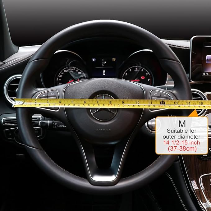 COFIT Breathable Car Steering Wheel Cover 15 inch Auto Universal Leather Wrap - Image 4